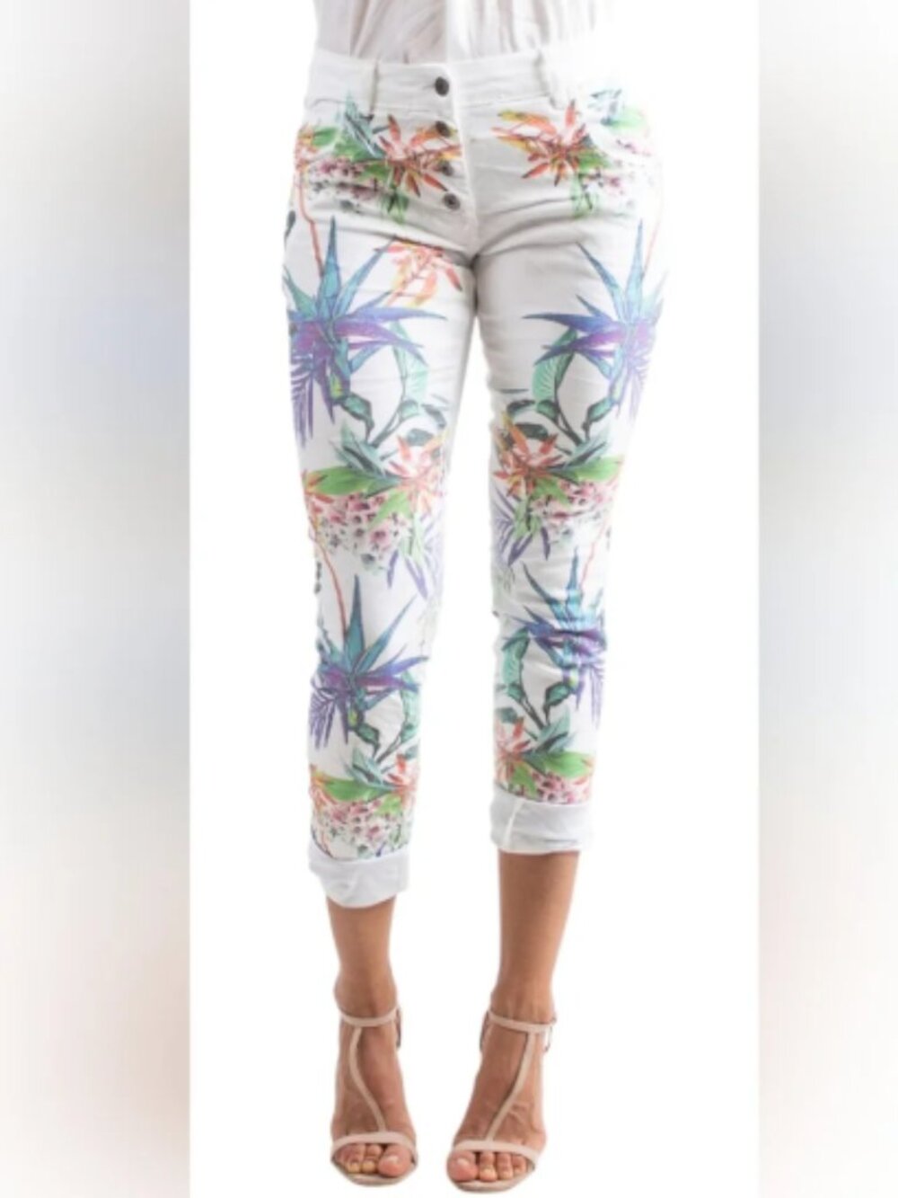 Gigi Moda Viviana Aloe Vera Print Pants Size L